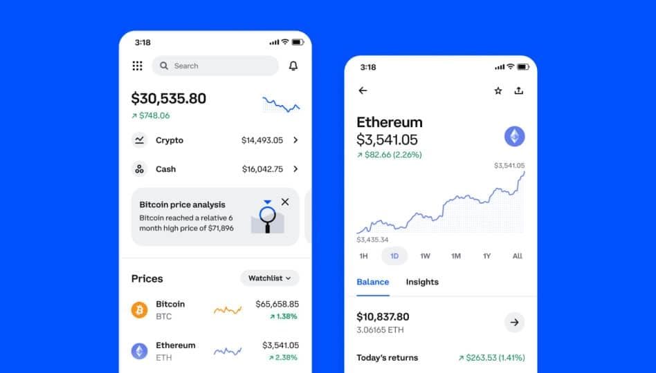 Cryptocurrency Exchange App like Coinbase