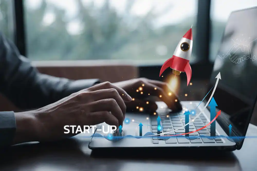 Flux de travail de développement MVP montrant les cycles rapides de prototypage, de test et d'itération pour le lancement d'un produit par une start-up.