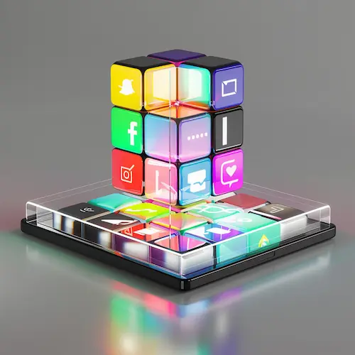 Social app tech stack diagram